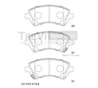 PF1172 TREVI AUTOMOTIVE Kit pastiglie freno, Freno a disco per TOYOTA