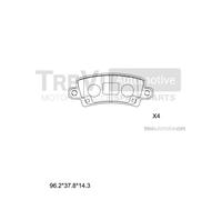PF1173 Kit pastiglie freno, Freno a disco Trevi Automotive