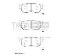PF1189 TREVI AUTOMOTIVE Kit pastiglie freno, Freno a disco per HYUNDAI,KIA
