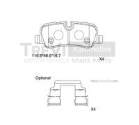 PF1190 Kit pastiglie freno, Freno a disco Trevi Automotive