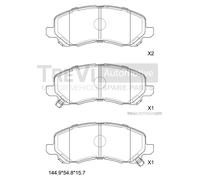 PF1194 Kit pastiglie freno, Freno a disco Trevi Automotive