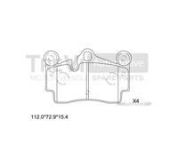 PF1197 Kit pastiglie freno, Freno a disco Trevi Automotive