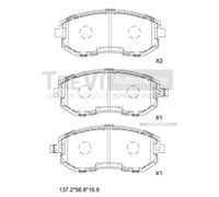 PF1205 Kit pastiglie freno, Freno a disco Trevi Automotive