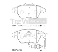 PF1207 Kit pastiglie freno, Freno a disco Trevi Automotive