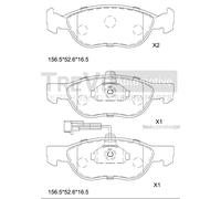 PF1211 Kit pastiglie freno, Freno a disco Trevi Automotive