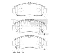 PF1219 Kit pastiglie freno, Freno a disco Trevi Automotive