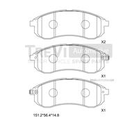 PF1230 Kit pastiglie freno, Freno a disco Trevi Automotive