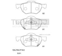 PF1231 Kit pastiglie freno, Freno a disco Trevi Automotive