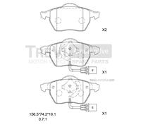 PF1237 Kit pastiglie freno, Freno a disco Trevi Automotive
