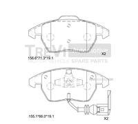 PF1242 Kit pastiglie freno, Freno a disco Trevi Automotive
