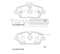 PF1248 Kit pastiglie freno, Freno a disco Trevi Automotive