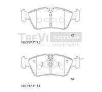 PF1252 Kit pastiglie freno, Freno a disco Trevi Automotive