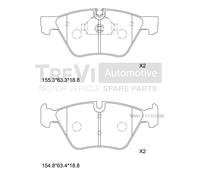 PF1256 Kit pastiglie freno, Freno a disco Trevi Automotive