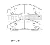 PF1272 Kit pastiglie freno, Freno a disco Trevi Automotive