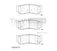 PF1309 Kit pastiglie freno, Freno a disco Trevi Automotive