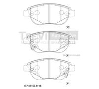 PF1312 Kit pastiglie freno, Freno a disco Trevi Automotive