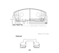PF1327 Kit pastiglie freno, Freno a disco Trevi Automotive