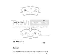 PF1335 TREVI AUTOMOTIVE Kit pastiglie freno, Freno a disco per MINI