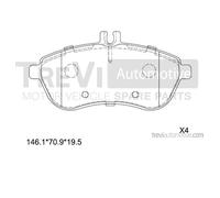 PF1337 Kit pastiglie freno, Freno a disco Trevi Automotive