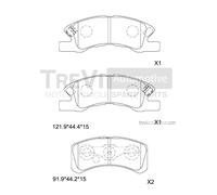 PF1340 Kit pastiglie freno, Freno a disco Trevi Automotive