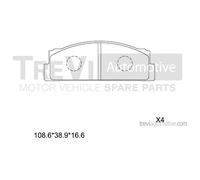 PF1349 Kit pastiglie freno, Freno a disco Trevi Automotive