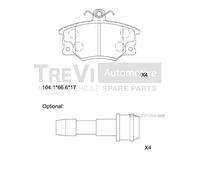PF1355 Kit pastiglie freno, Freno a disco Trevi Automotive