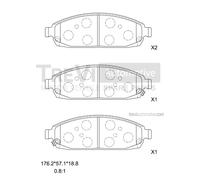PF1359 Kit pastiglie freno, Freno a disco Trevi Automotive