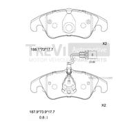 PF1366 Kit pastiglie freno, Freno a disco Trevi Automotive