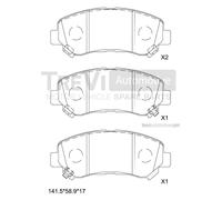 PF1372 Kit pastiglie freno, Freno a disco Trevi Automotive