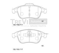 PF1382 Kit pastiglie freno, Freno a disco Trevi Automotive