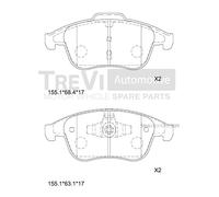 PF1382 TREVI AUTOMOTIVE Kit pastiglie freno, Freno a disco per RENAULT