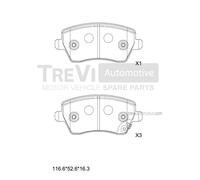 PF1383 Kit pastiglie freno, Freno a disco Trevi Automotive