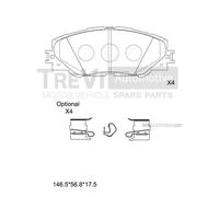 PF1395 Kit pastiglie freno, Freno a disco Trevi Automotive