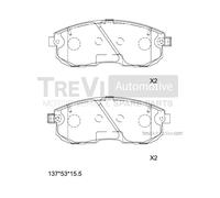 PF1396 Kit pastiglie freno, Freno a disco Trevi Automotive