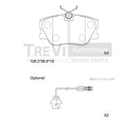 PF1397 Kit pastiglie freno, Freno a disco Trevi Automotive