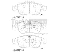 PF1403 Kit pastiglie freno, Freno a disco Trevi Automotive