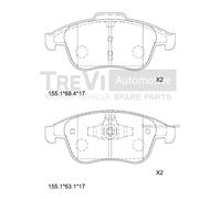 PF1404 Kit pastiglie freno, Freno a disco Trevi Automotive