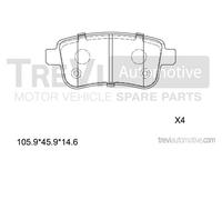PF1405 Kit pastiglie freno, Freno a disco Trevi Automotive