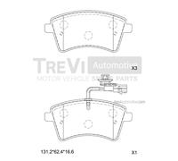 PF1408 Kit pastiglie freno, Freno a disco Trevi Automotive