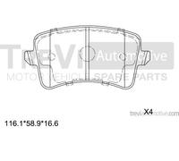 PF1412 Kit pastiglie freno, Freno a disco Trevi Automotive