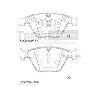 PF1413 Kit pastiglie freno, Freno a disco Trevi Automotive