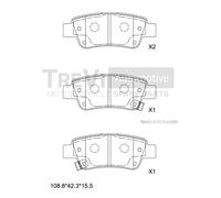 PF1428 Kit pastiglie freno, Freno a disco Trevi Automotive