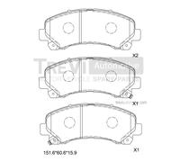 PF1449 Kit pastiglie freno, Freno a disco Trevi Automotive