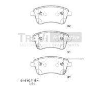 PF1461 Kit pastiglie freno, Freno a disco Trevi Automotive