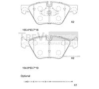 PF1468 TREVI AUTOMOTIVE Kit pastiglie freno, Freno a disco per BMW