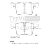 PF1473 Kit pastiglie freno, Freno a disco Trevi Automotive