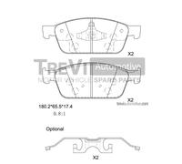 PF1482 Kit pastiglie freno, Freno a disco Trevi Automotive