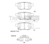PF1486 Kit pastiglie freno, Freno a disco Trevi Automotive