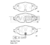 PF1487 Kit pastiglie freno, Freno a disco Trevi Automotive
