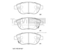 PF1493 Kit pastiglie freno, Freno a disco Trevi Automotive